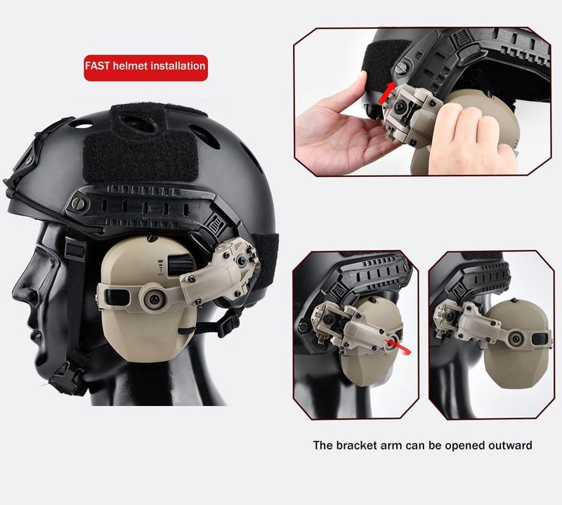 okyass ARC Rail Adapter for Tactical Helmets, Fast Helmets Accessories Compatible with Walker's Razor and Razor Digital Earmuffs - Image 5